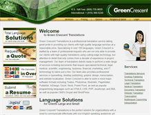 Tablet Screenshot of greentranslations.com